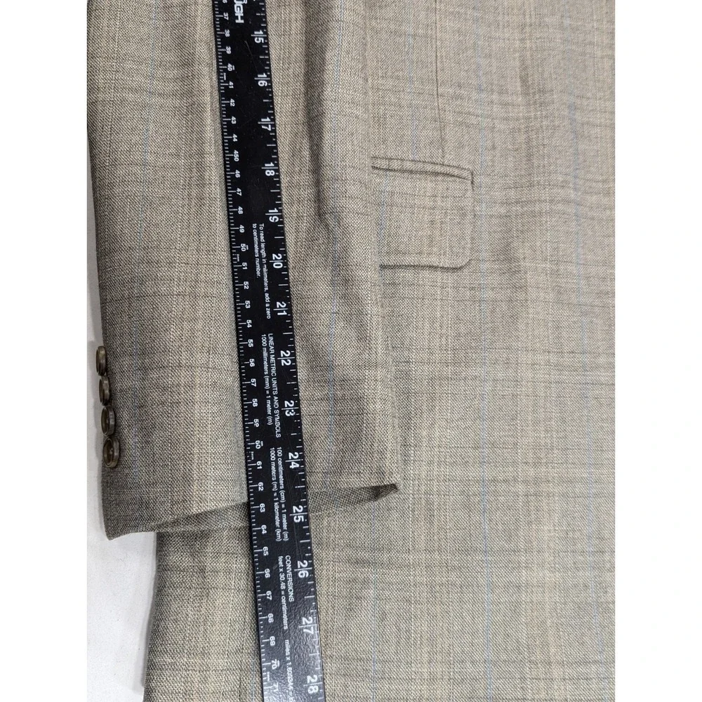 Jos. A.‎ Bank Blazer Coat Sport Suit Jacket Silk/Wool Blend Glenn Check 46R 48